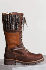 Snygga långa stövlar med låg klack för kvinnor