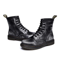 Höst Vinter Platta Brittiska Martin Boots med låg klack 