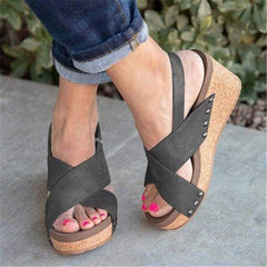 Fashion   Versatile Wedge Sandals