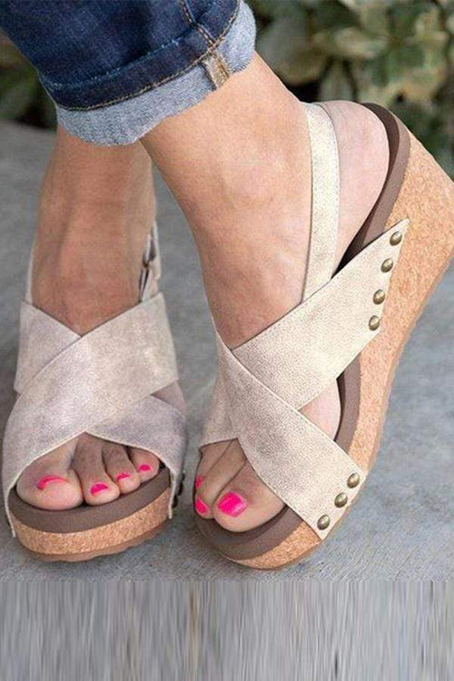 Fashion   Versatile Wedge Sandals