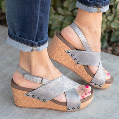 Fashion   Versatile Wedge Sandals
