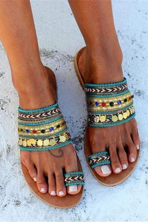Fashion vintage ethnic flat slippers