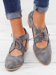 High-Heeled Thick With Large Size Laser Lace-Up Women's Shoes