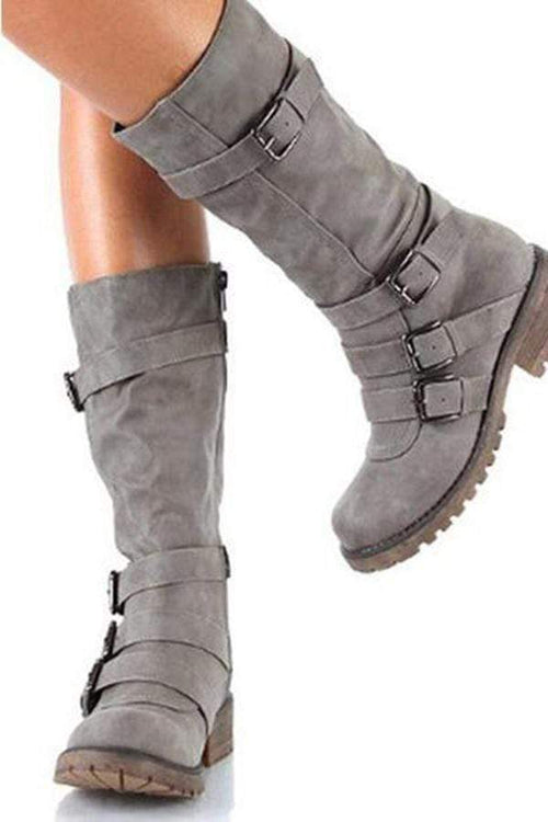 Retro Winter High Flat Martin Boots