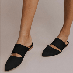 Chic Pointed Toed Printed Hollow Flat Sandal