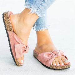 Mode vilda rosett platta tofflor 