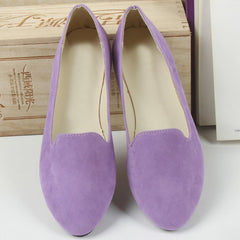 Plain  Flat  Velvet  Round Toe  Casual Flat & Loafers