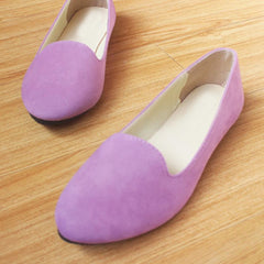 Plain  Flat  Velvet  Round Toe  Casual Flat & Loafers