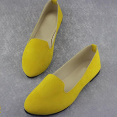 Plain  Flat  Velvet  Round Toe  Casual Flat & Loafers