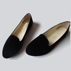 Plain  Flat  Velvet  Round Toe  Casual Flat & Loafers