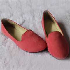Plain  Flat  Velvet  Round Toe  Casual Flat & Loafers