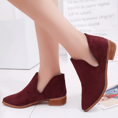 All Season Chunky Heel Casual Suede Boots