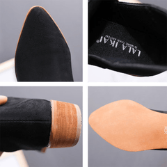 All Season Chunky Heel Casual Suede Boots