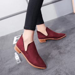 All Season Chunky Heel Casual Suede Boots