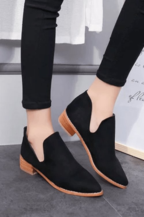 All Season Chunky Heel Casual Suede Boots