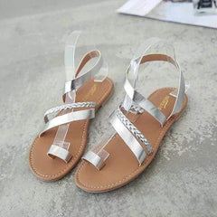 Casual Flat Heel Slip On Sandals Woman Shoes
