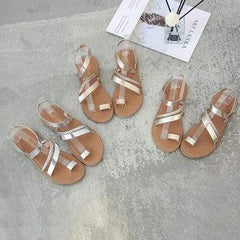 Casual Flat Heel Slip On Sandals Woman Shoes