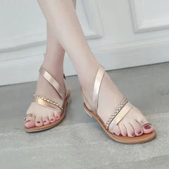 Casual Flat Heel Slip On Sandals Woman Shoes