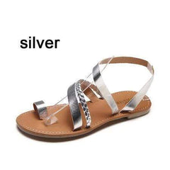 Casual Flat Heel Slip On Sandals Woman Shoes