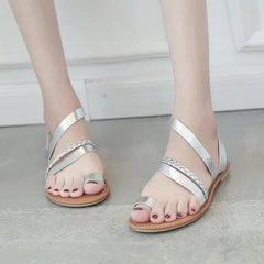 Casual Flat Heel Slip On Sandals Woman Shoes