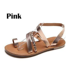 Casual Flat Heel Slip On Sandals Woman Shoes