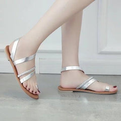 Casual Flat Heel Slip On Sandals Woman Shoes