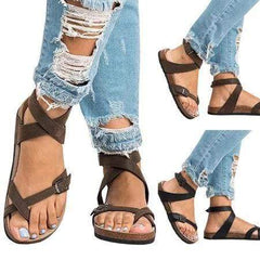 Ankle Strap Buckle Flip Flop Gladiator Thong Flat Sandals
