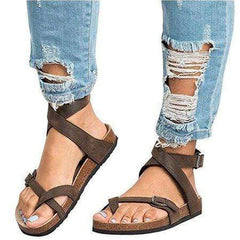Ankle Strap Buckle Flip Flop Gladiator Thong Flat Sandals