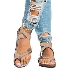 Ankle Strap Buckle Flip Flop Gladiator Thong Flat Sandals