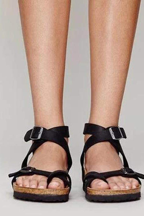 Ankle Strap Buckle Flip Flop Gladiator Thong Flat Sandals