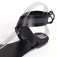 Bohemian Flat Ankel Strap Peep Toe Beach Casual Gladiator Sandaler 