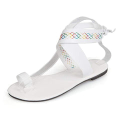 Bohemian Flat Ankel Strap Peep Toe Beach Casual Gladiator Sandaler 