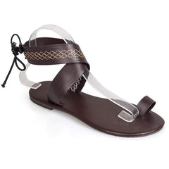 Bohemian Flat Ankel Strap Peep Toe Beach Casual Gladiator Sandaler 