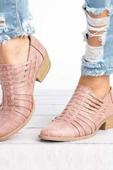 Vanliga chunky mellanklackade fotstövlar för utomhusbruk 