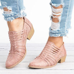 Vanliga chunky mellanklackade fotstövlar för utomhusbruk 