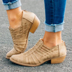 Vanliga chunky mellanklackade fotstövlar för utomhusbruk 