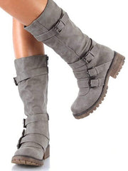 Retro Winter High Flat Martin Boots