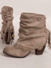 Trimmade snörstövlar