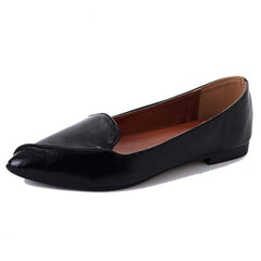 Plain  Flat  Point Toe  Date Comfort Flats