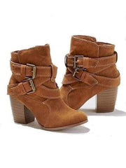 Ankelstövlar med blockhäl