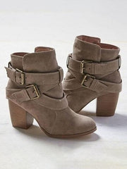 Ankelstövlar med blockhäl