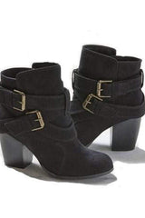 Ankelstövlar med blockhäl