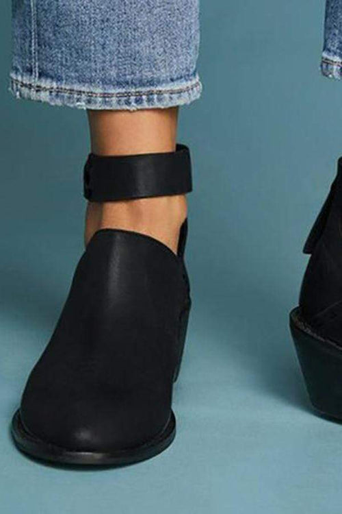 Kvinnor Plus Size Chunky Heel Booties Daily Zipper Booties 