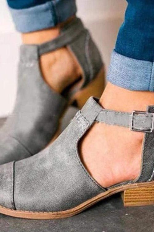 Vanlig Chunky lågklackat sammet rund tå Casual Outdoor Ankel Boots 