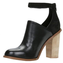 Vanliga Chunky Högklackade Rund Toe Date Outdoor Ankel Högklackat Stövlar 