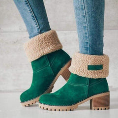 Kvinnor Vinter Round Toe Chunky Snow Boots 