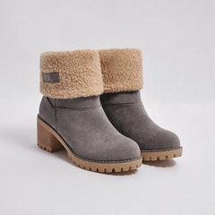 Kvinnor Vinter Round Toe Chunky Snow Boots 