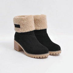 Kvinnor Vinter Round Toe Chunky Snow Boots 