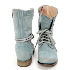 Snörstövlar Vintervarma lågklackade stövlar 