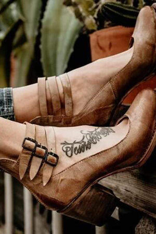 Casual Pure Color sadelstövlar med hög klack 